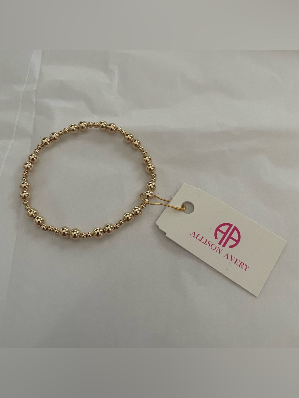 Allison Avery Inspire Gold Beaded Bracelet BRAND NEW WITH TAGS